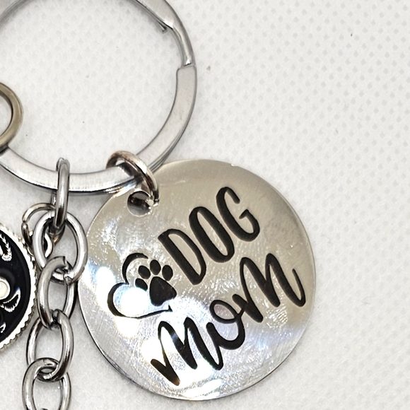 NEW! Enamel Corgi + Pawprint🐾 "Dog Mom" Keychain/Bag 🎒 Charm ~ ❤️ 🎁 🐾 🐕 - Picture 3 of 8